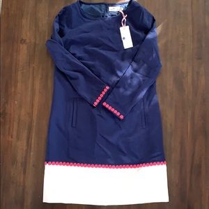 Vineyard Vines tunic dress- navy/white/pink. XS